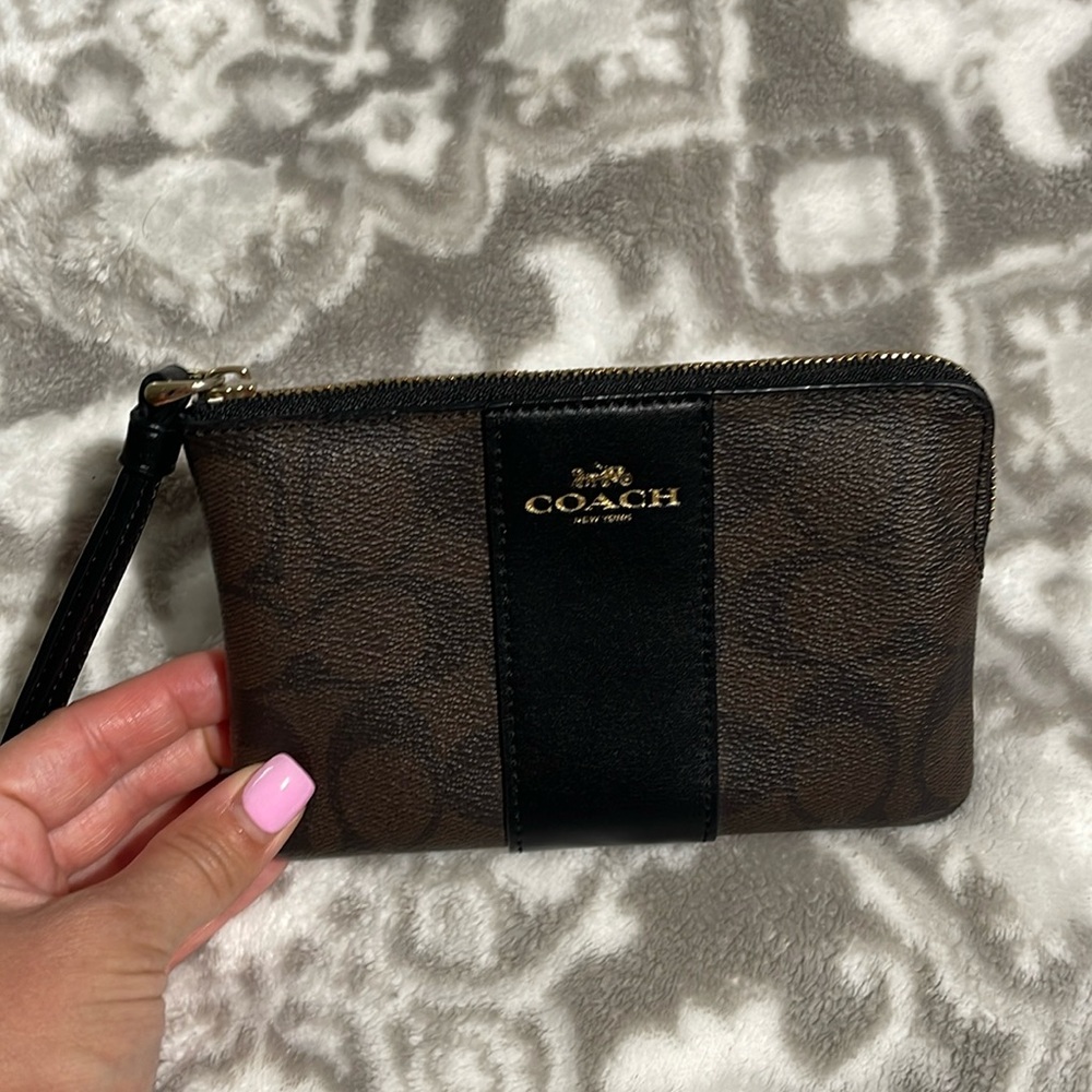 Coach mini wallet with wristlet